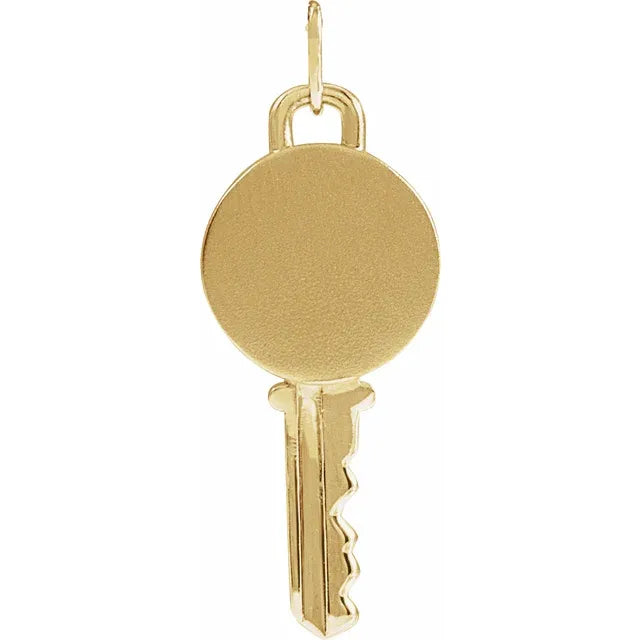 Women's 14K Solid Gold Key Necklace
