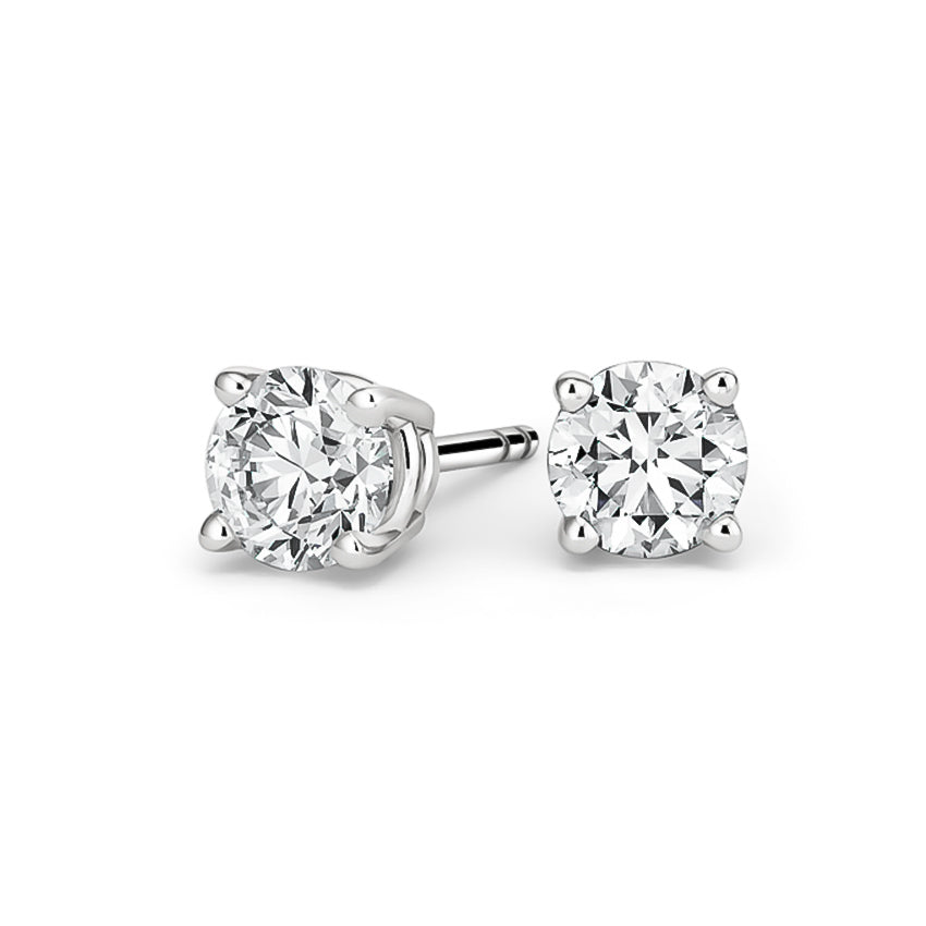 1/3 ctw 14k White Gold Diamond Stud Earrings (G-H, I2-I3)